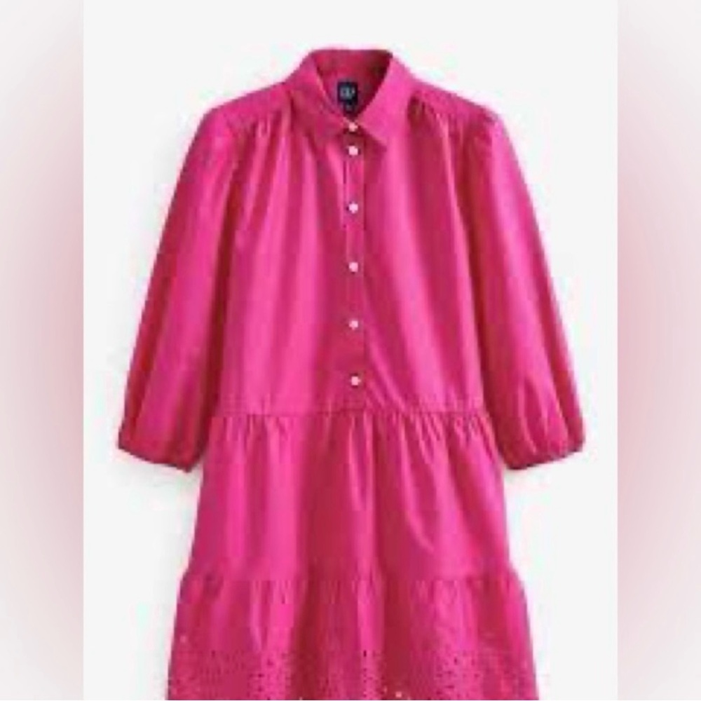GAP PUFF SLEEVE SHIRT DRESS